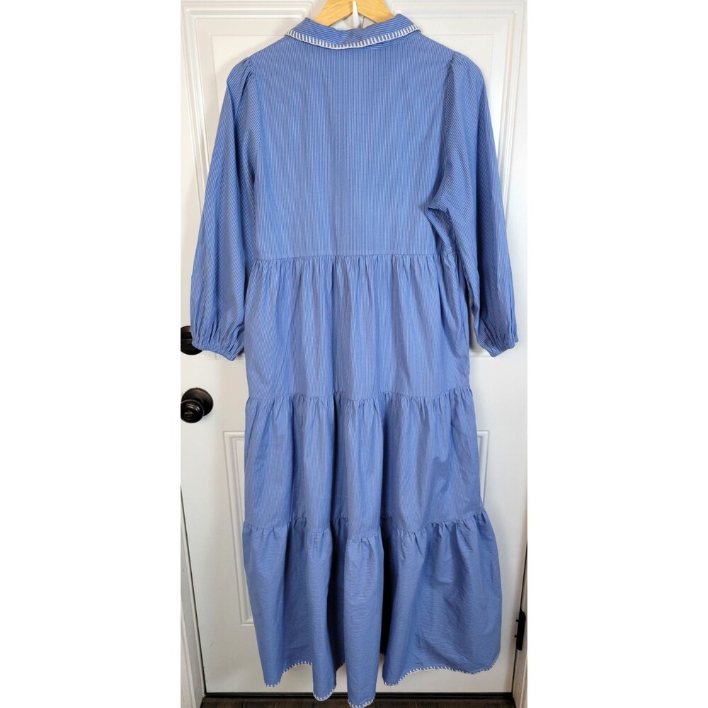 Pomander Place Tiered Mabel Maxi Dress Size M Cottagecore Prairie Garden Party - Picture 8 of 8